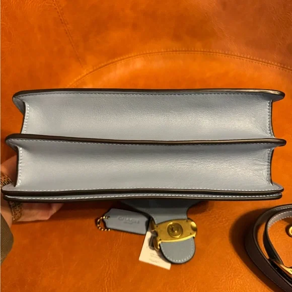 Coach chain tabby shoulder in bluebell and brass. - Picture 8 of 13